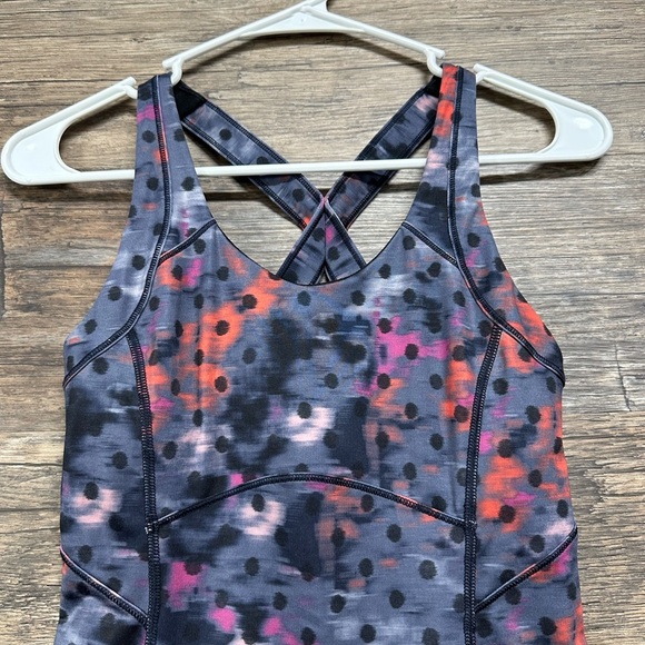 Lululemon Athletica Black and Pink Racerback Tank Top Size 4 - Picture 2 of 7